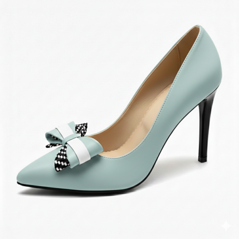 Pantofi DEVI verde de apa