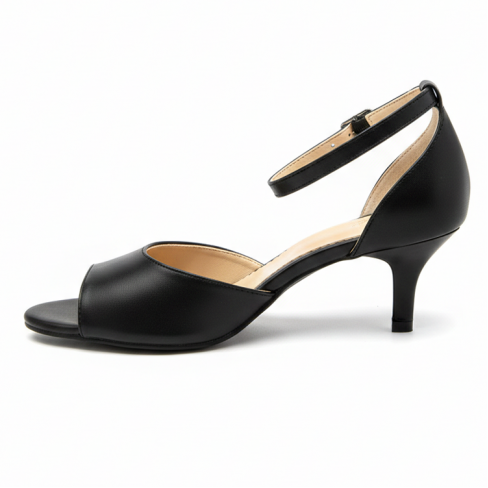 Sandale cu toc POLE negru