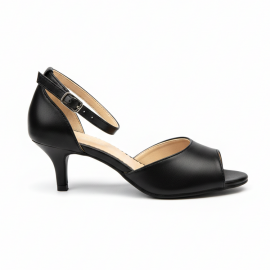 Sandale cu toc POLE negru