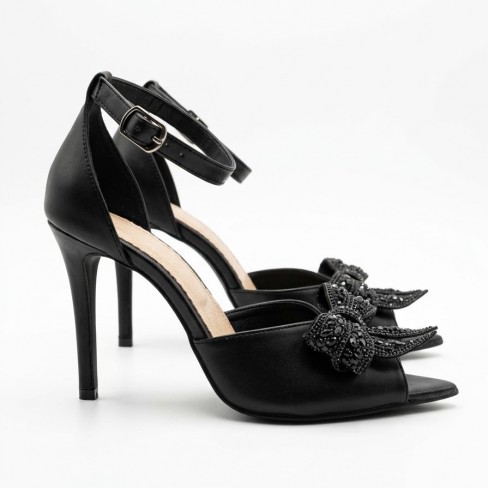 Sandale cu toc MEZA negru