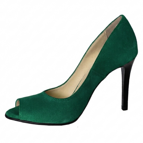Sandale cu toc FORTUNA verde