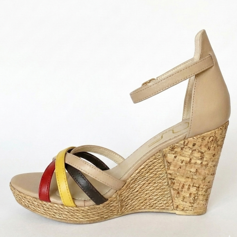 Sandale cu toc AMANDA bej