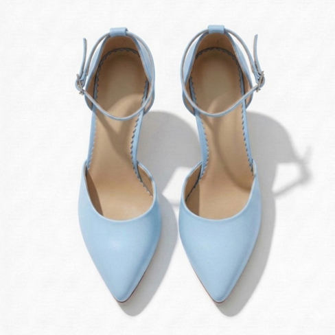 Pantofi LOVE albastru deschis