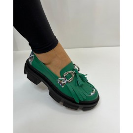 Pantofi cu talpa joasa FOREST verde