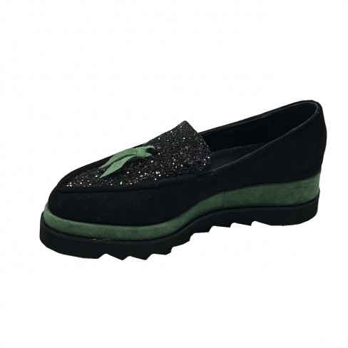 Pantofi ANIA negru verde