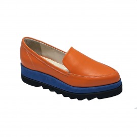 Pantofi VERA portocaliu albastru