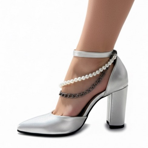 Pantofi FELICIA argintiu