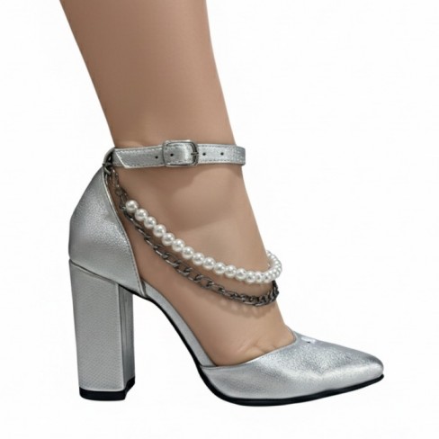 Pantofi FELICIA argintiu