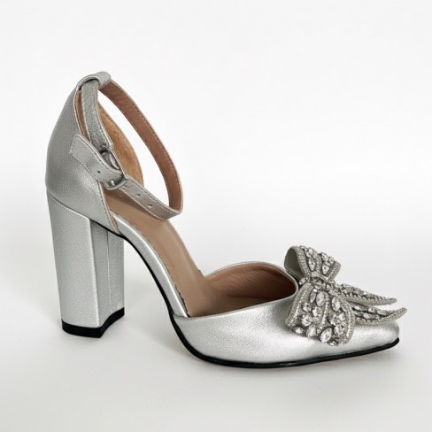 Pantofi TIMEA argintiu