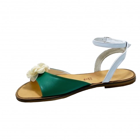 Sandale CARINA alb/verde