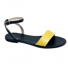 Sandale cu talpa joasa EMMY negru galben
