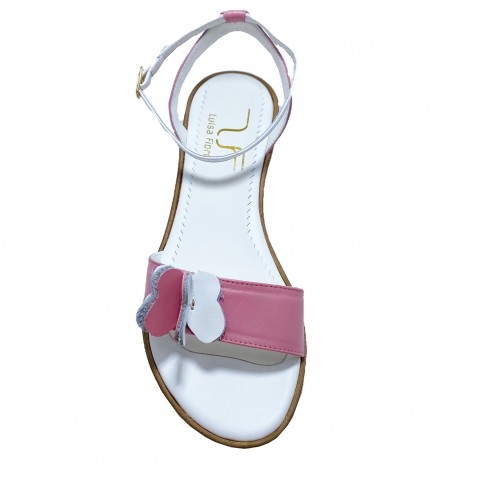 Sandale cu talpa joasa FIORELA alb roz
