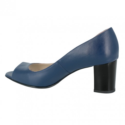 Sandale cu toc CAREX albastru pigment