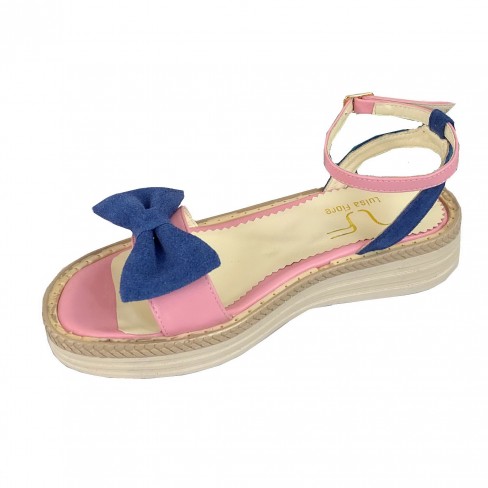 Sandale cu talpa joasa GYA roz albastru