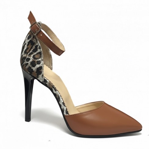 Pantofi ELISABETA coniac