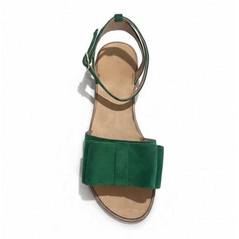 Sandale cu talpa joasa LUCY verde