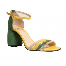 Sandale cu toc ANNE verde