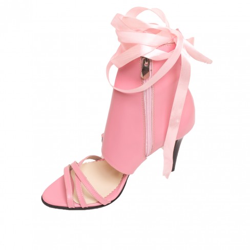 Sandale cu toc  VISINA roz
